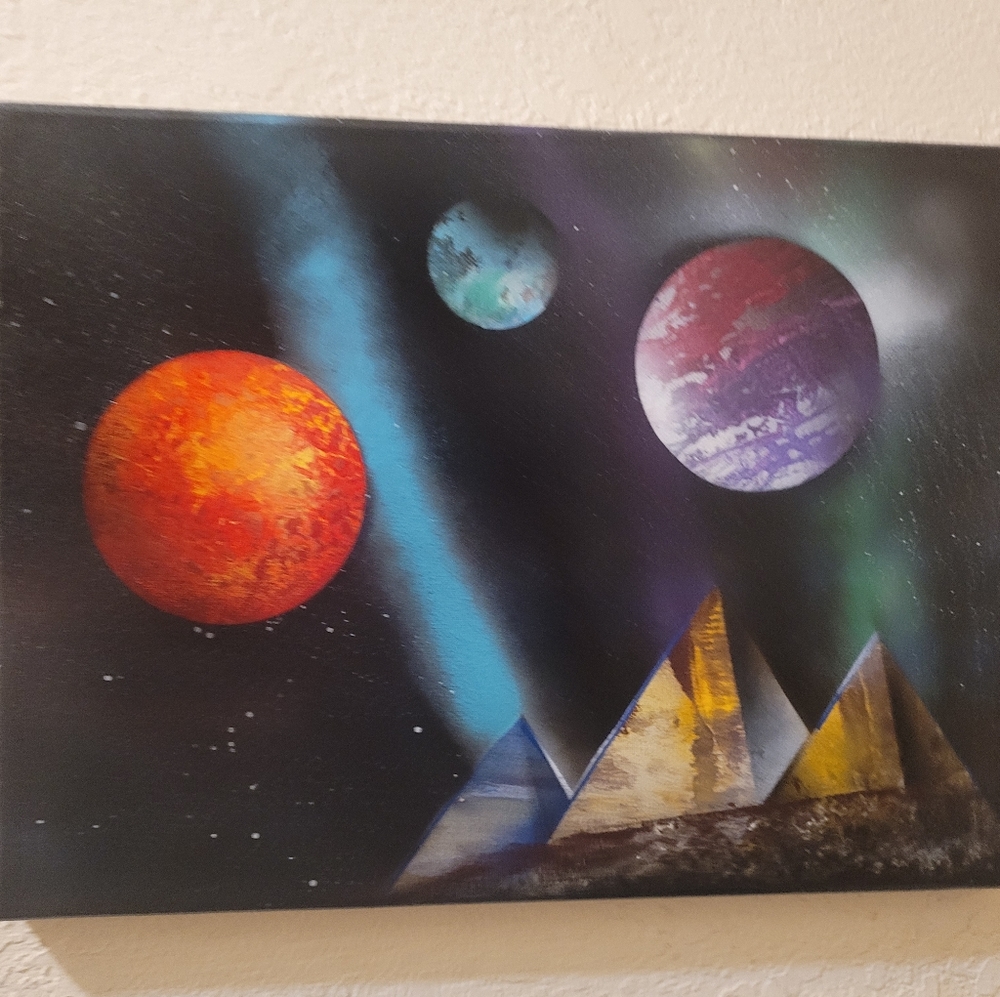 🪐🪐Spray Paint Art of planets and galaxies!!🌌🌌🪐🪐